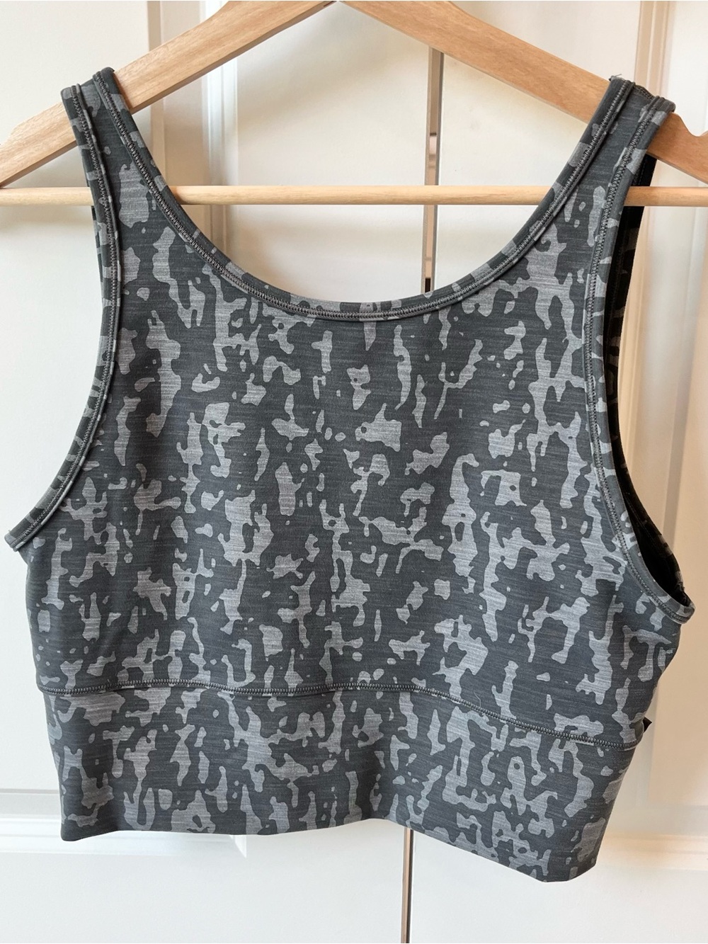 lululemon athletica Gray Camouflage Power Pivot Tank Size 10